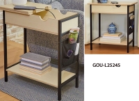 Side Table with Flip-Top and Charging Outlet