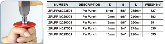 5PCS Long Pin Punch Set