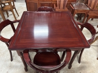 Mahogany Mahjong Table And Chair Ensemble Mahogany Mahjong Table And Chair Ensemble