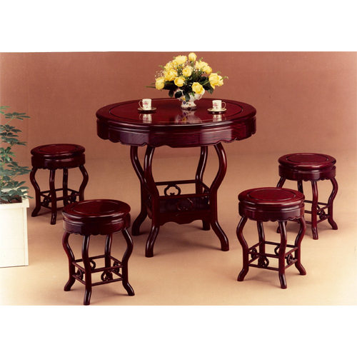 Small Mahogany Table And Chair Ensemble