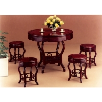 Small Mahogany Table And Chair Ensemble Small Mahogany Table And Chair Ensemble