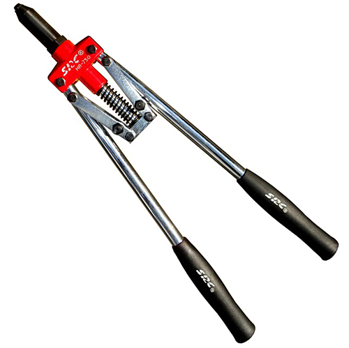 Riveter with Lever Design Reduces Physical Strength for All Rivet Sizes Riveter with Lever Design Reduces Physical Strength for All Rivet Sizes