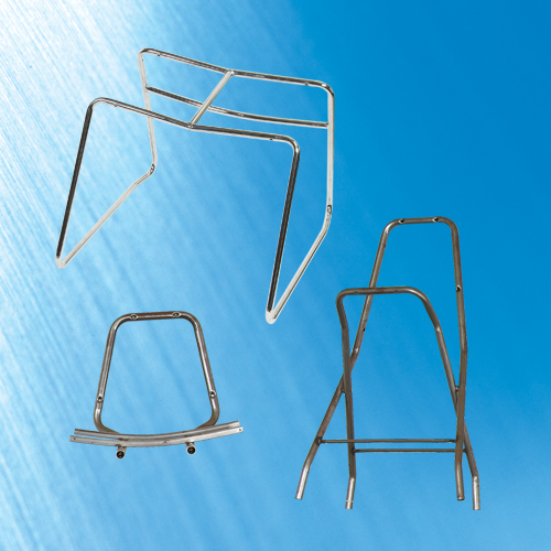 金属椅子椅背+底座铁管支架