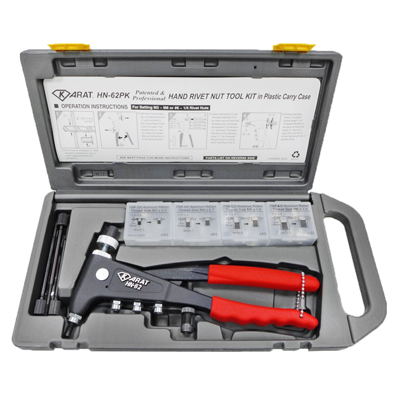 KARAT HN-62MPKP Industrial Premium Extra Long Type Quick-Change Design Hand Rivet Nut Tool Kit