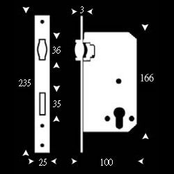 Mortice Roller Lock