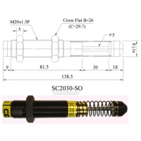 SC series: Non-adjustable, self compensation type shock absorbers.