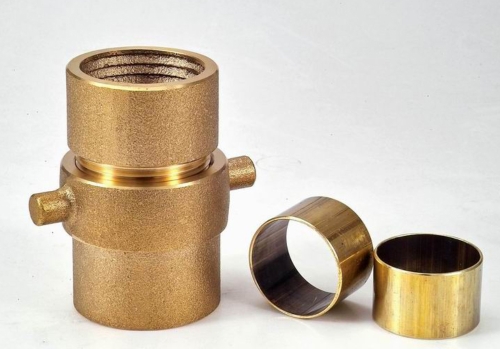 Brass expansion-ring hose coupling for single jacket