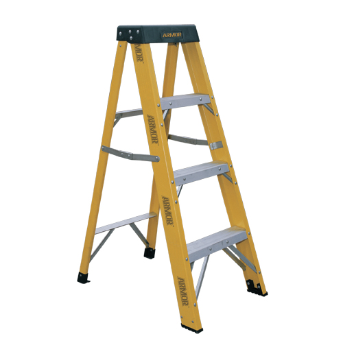 Fiberglass Single Sided Step Ladder (Loading Capacity: 250lbs) Fiberglass Single Sided Step Ladder (Loading Capacity: 250lbs)