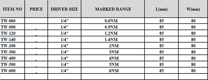 T-type Torque Wrenches