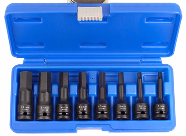 8pcs 1/2”DR.78mm Hex Driver Impact Socket Set # 8660