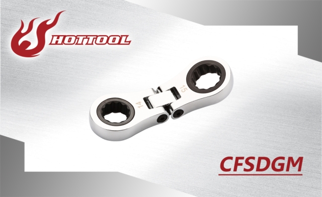 雙折式迷你雙梅花棘輪扳手