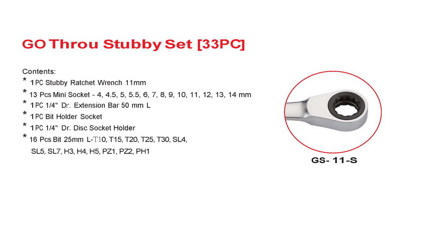GO Throu Stubby Set (33pcs)