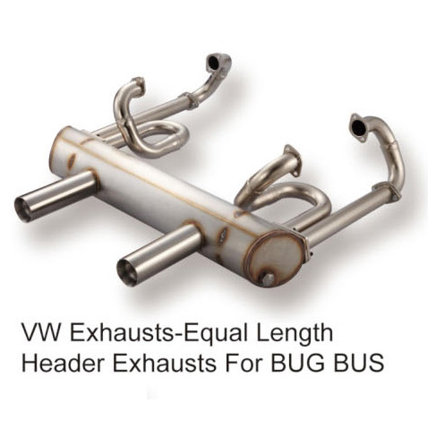VW Exhausts-Equal Length Header Exhausts For BUG BUS