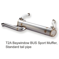 T2A Baywindow BUS Sport Muffler, Standard tail pipe