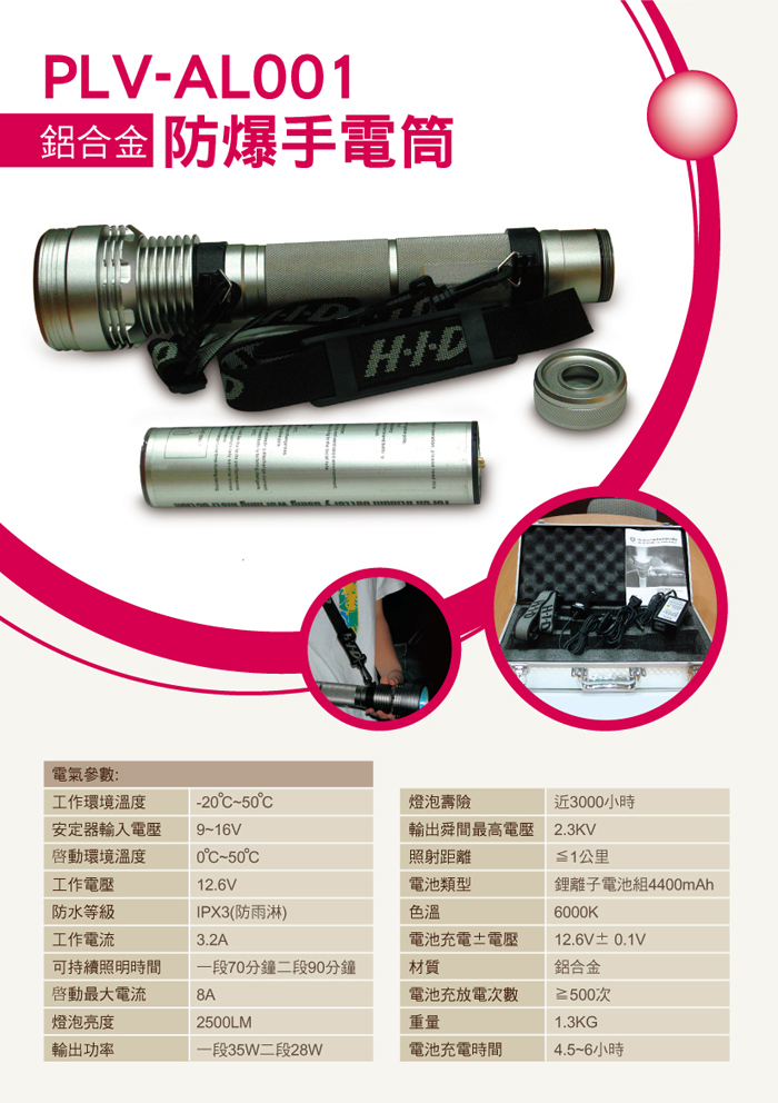 Explosion-proof Aluminum-alloy Flashligh