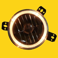 GOLF1&2, 5" high/low-beam headlamp w/halo (clear)