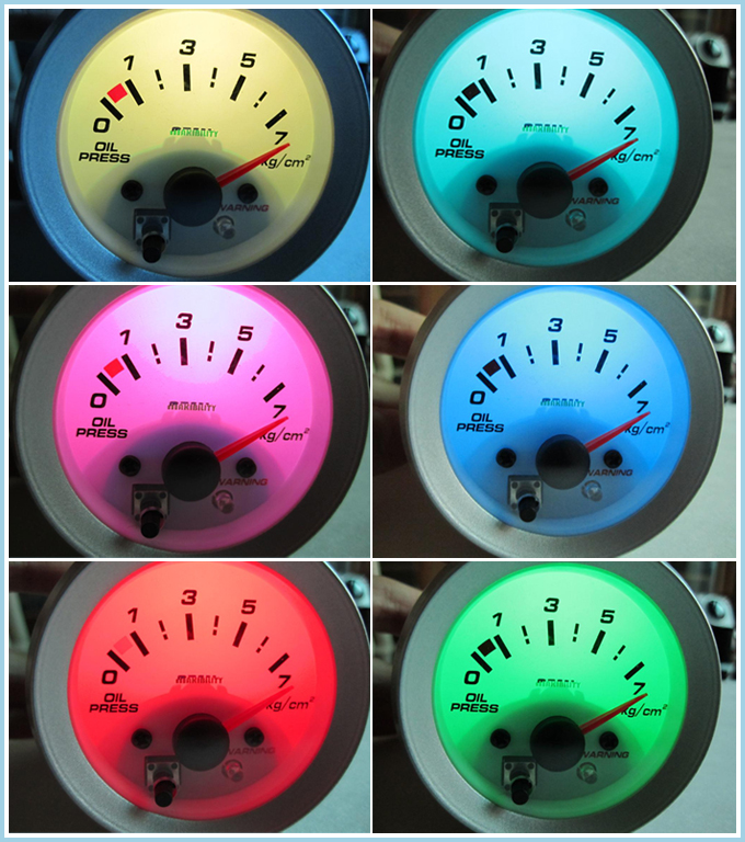 7 Color - Oil Pressure Meter 52ψ