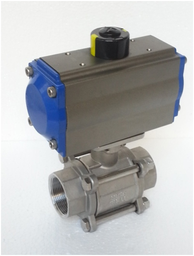 3 Pc. Ball Valve With Pneumatic Actuator 3 Pc. Ball Valve With Pneumatic Actuator