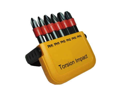 6pcs Torsion Impact resistance Power bits with pocket box