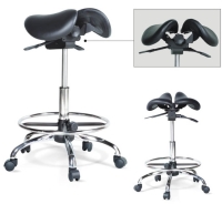 Twin Saddle Chair With Footring