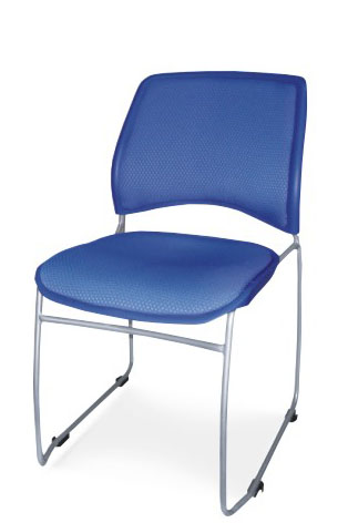 PLASTIC STACKABLE CHAIR WITH CUSHION