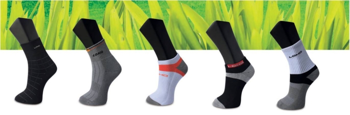 Socks with bamboo charcoal yarn