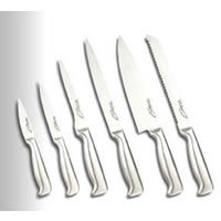 6-pc All-stainless Kitchen Knife Set