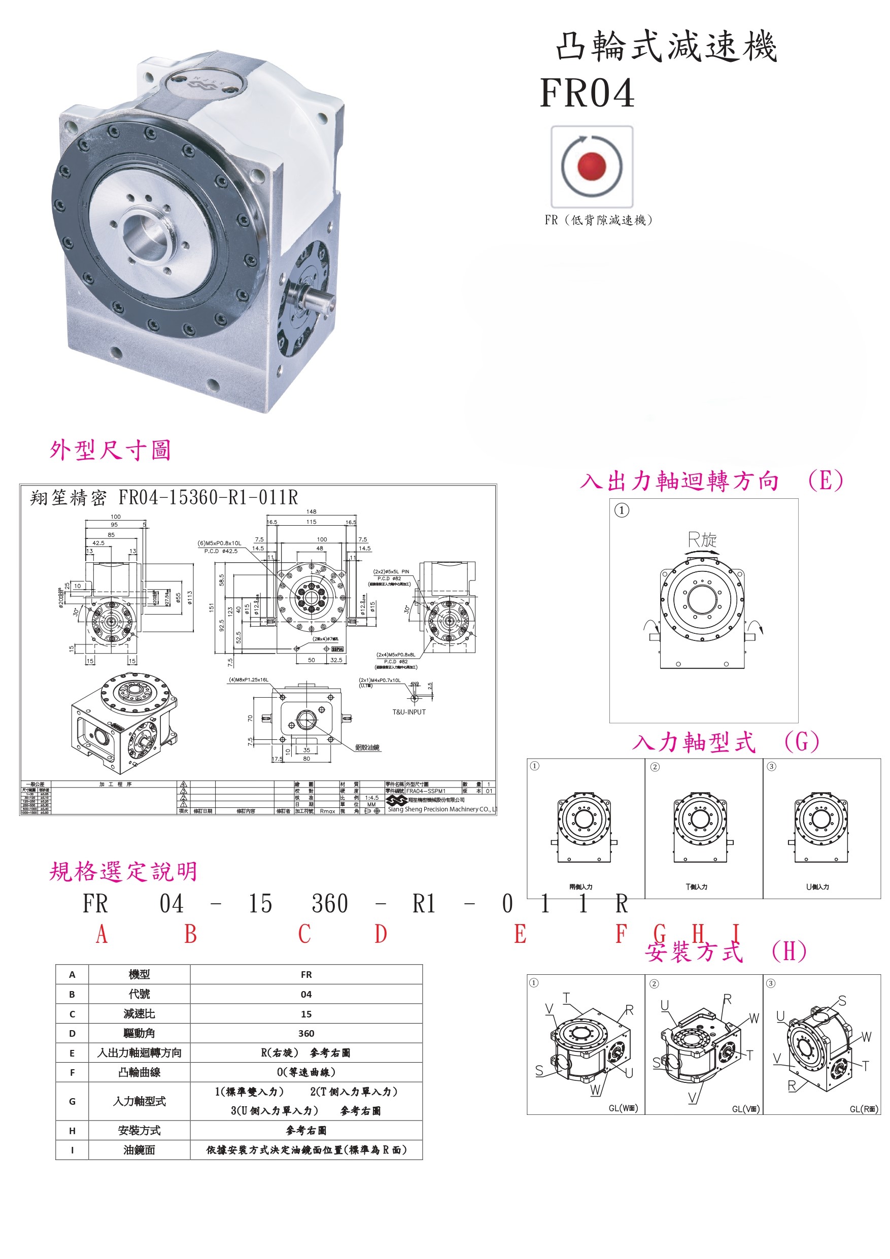 凸輪式減速機