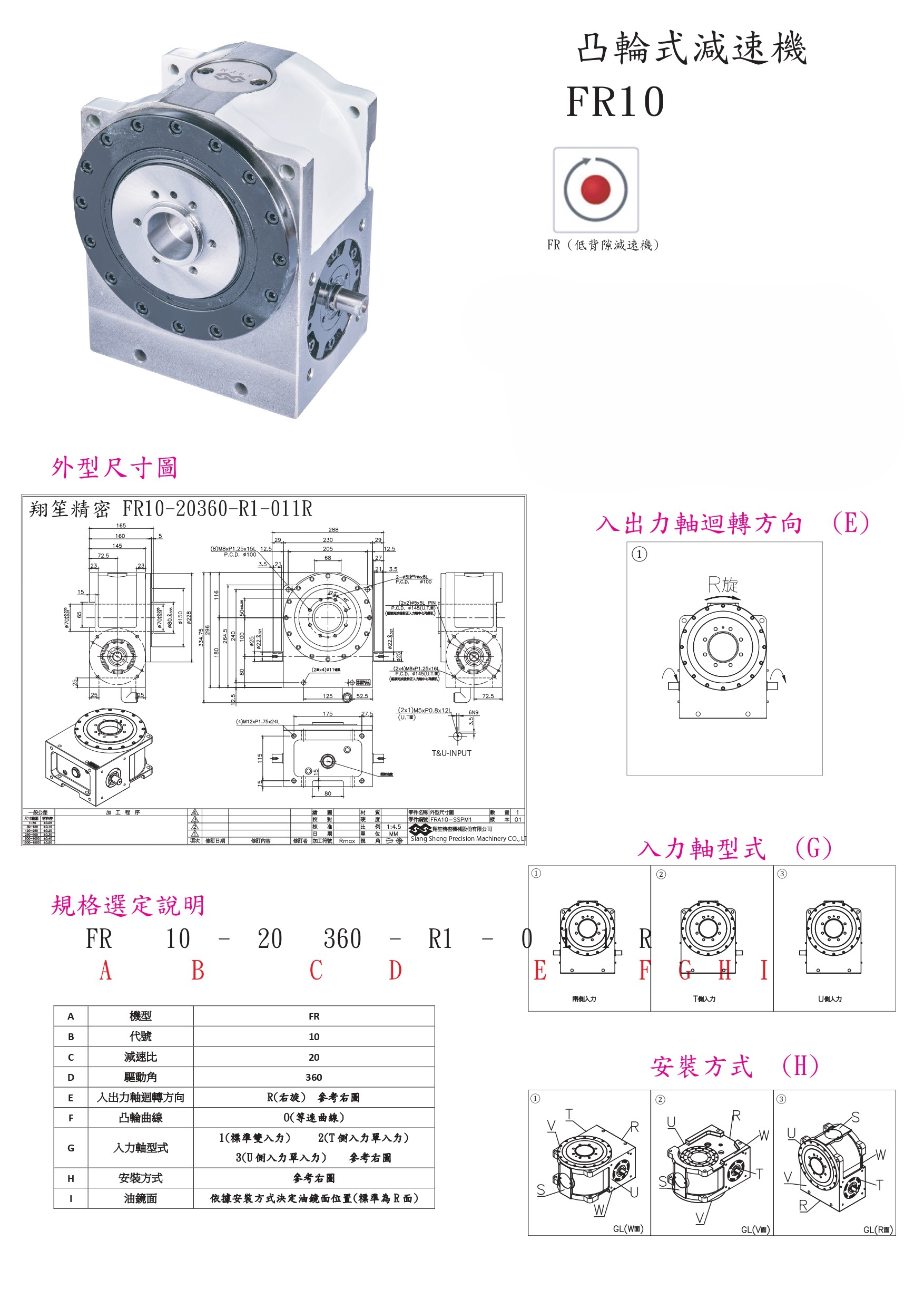 凸輪式減速機