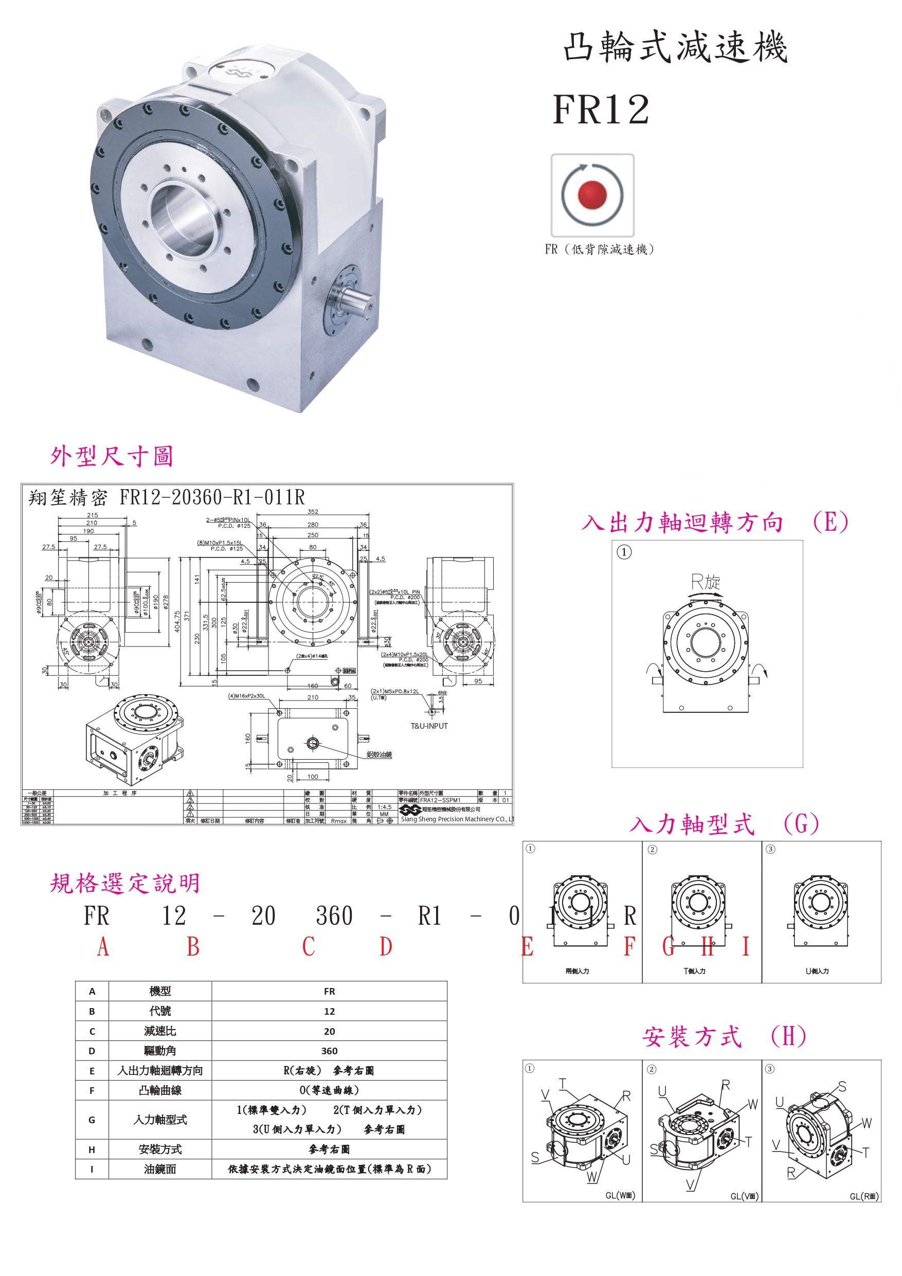 凸輪式減速機