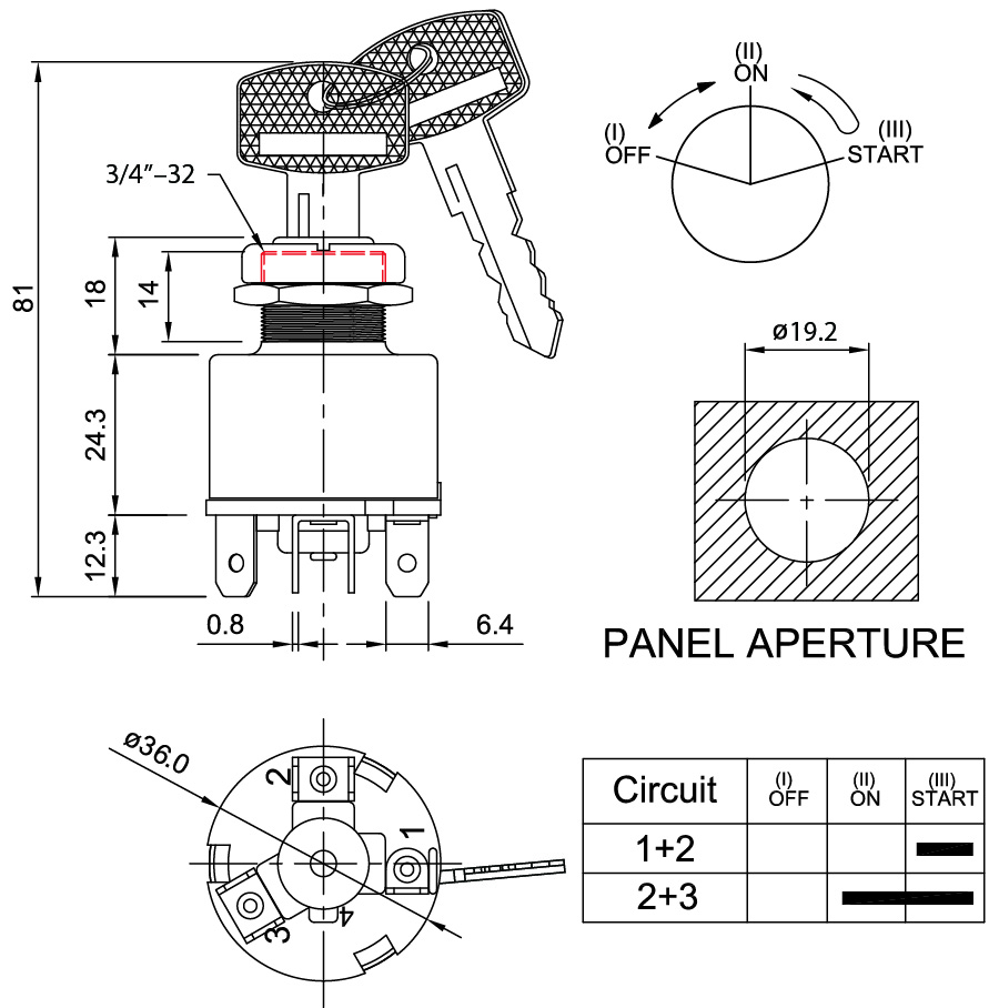 Ignition Starter Switch