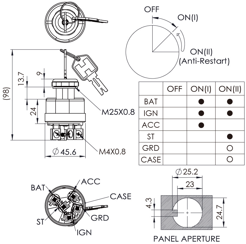 Ignition Starter Switch