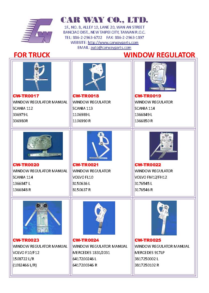 TRUCK POWER WINDOW REGULATOR/MANUAL WINDOWREULATOR