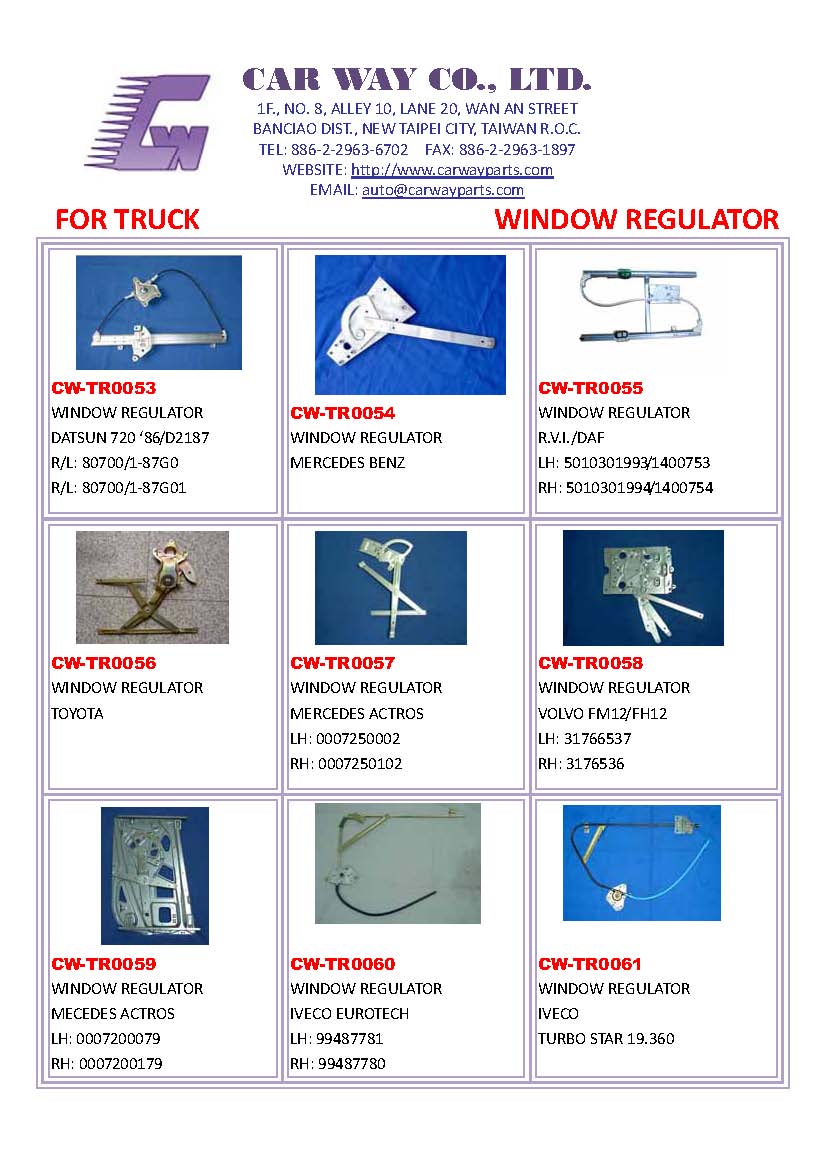 TRUCK POWER WINDOW REGULATOR/MANUAL WINDOWREULATOR
