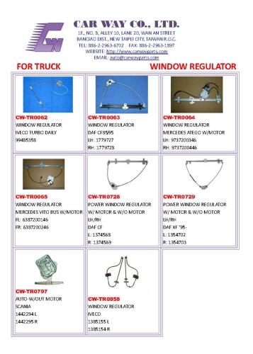 TRUCK POWER WINDOW REGULATOR/MANUAL WINDOWREULATOR