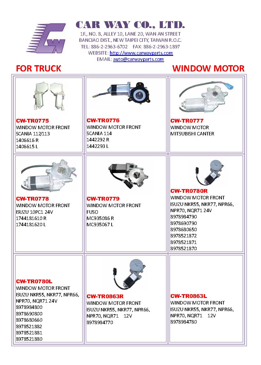 TRUCK WINDOW MOTOR