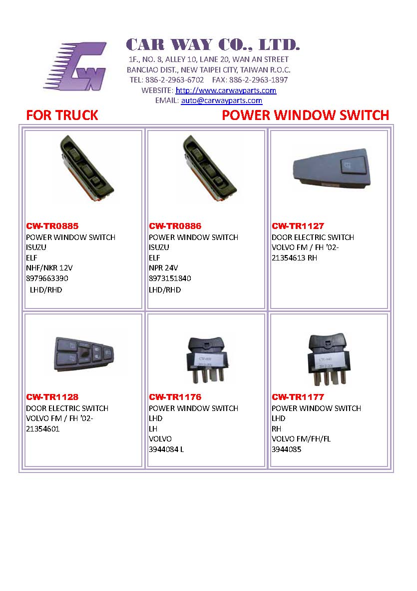 TRUCK POWER WINDOW SWITCH