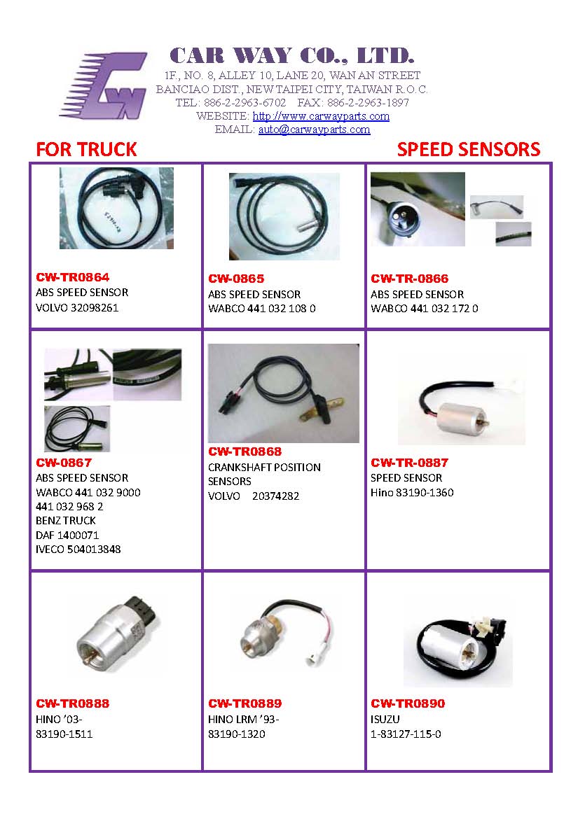 TRUCK SPEED SENSORS