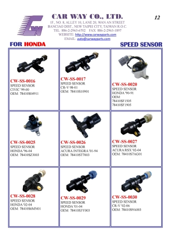 HONDA SPEED SENSORS