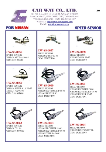 NISSAN SPEED SENSORS