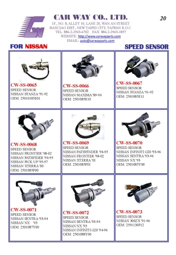NISSAN SPEED SENSORS NISSAN SPEED SENSORS