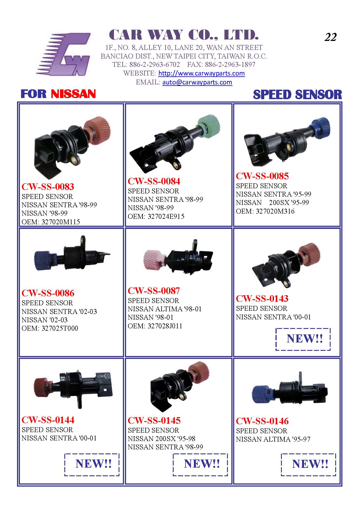 NISSAN SPEED SENSORS