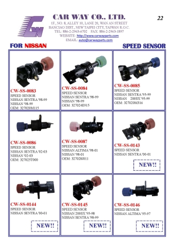 NISSAN SPEED SENSORS NISSAN SPEED SENSORS