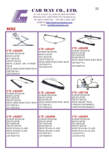 BENZ WINDOW REGULATOR BENZ WINDOW REGULATOR
