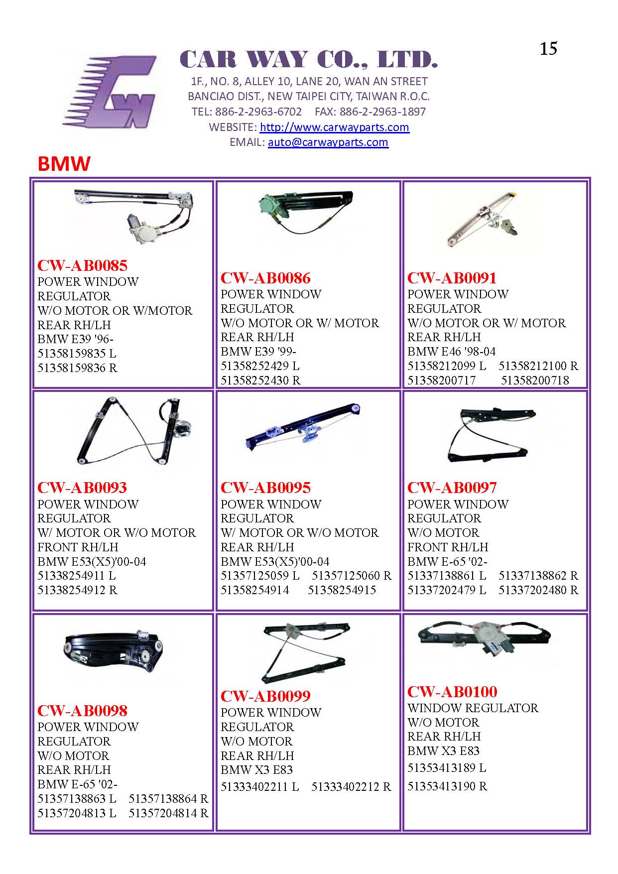 BENZ WINDOW REGULATOR