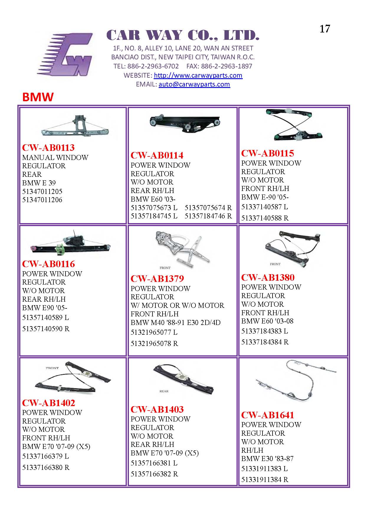 BENZ WINDOW REGULATOR