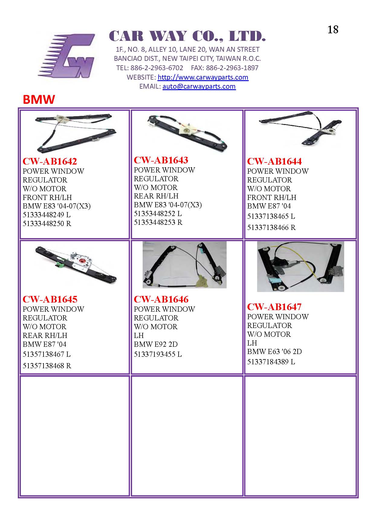 BENZ WINDOW REGULATOR