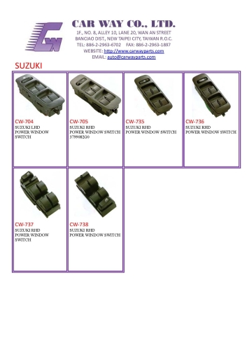 SUZUKI AUTO SWITCH/POWER WINDOW SWITCH SUZUKI AUTO SWITCH/POWER WINDOW SWITCH