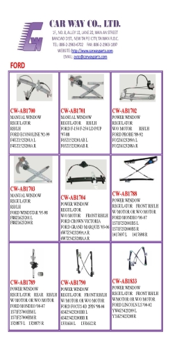FORD POWER WINDOW REGULATOR /MANUAL WINDOW REGULATOR FORD POWER WINDOW REGULATOR /MANUAL WINDOW REGULATOR