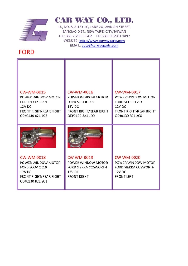 WINDOW MOTOR WINDOW MOTOR